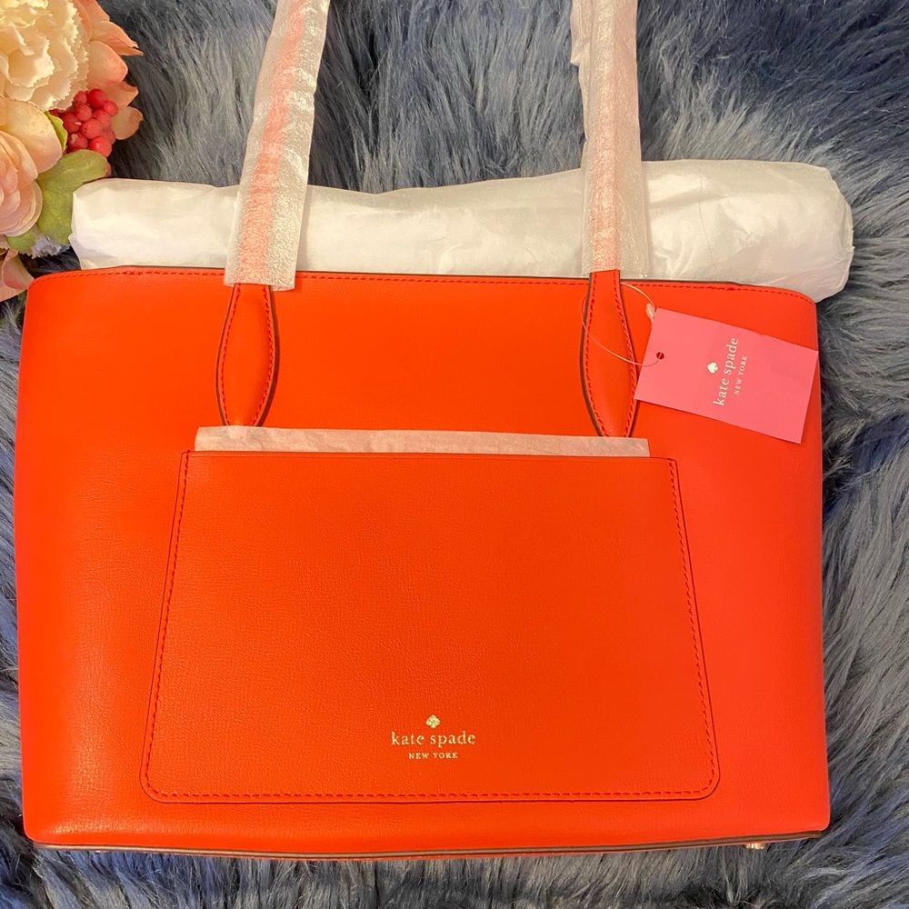 Kate spade ♠️ coral tote! NWT GORGEOUS! - Picture 4 of 12